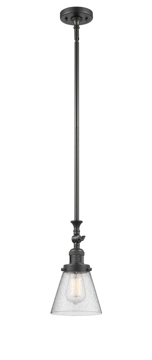 One Light Mini Pendant by Innovations - Franklin Restoration Collection, Oil Rubbed Bronze Finish - 206-OB-G64