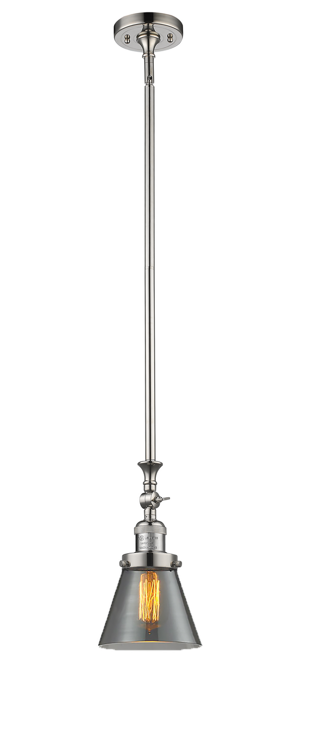 One Light Mini Pendant by Innovations - Franklin Restoration Collection, Polished Nickel Finish - 206-PN-G63