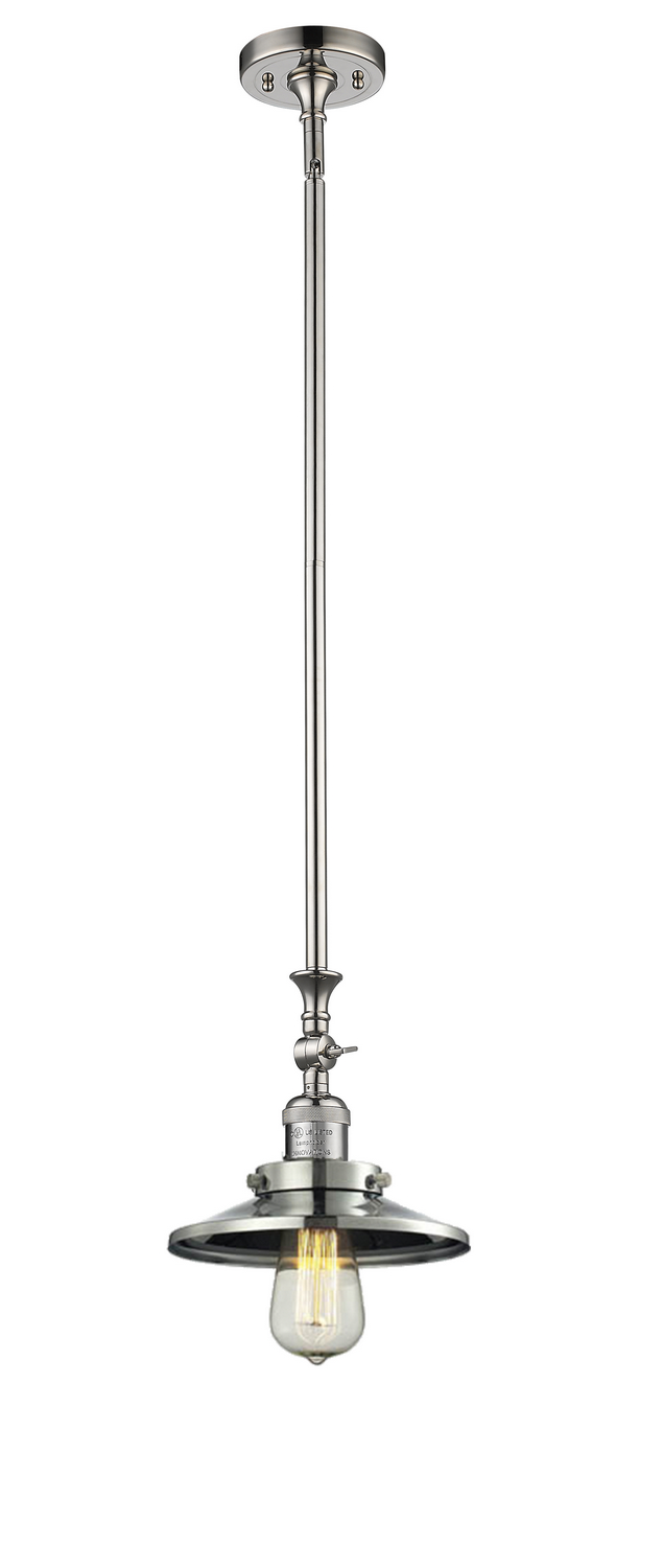 One Light Mini Pendant by Innovations - Franklin Restoration Collection, Polished Nickel Finish - 206-PN-M1