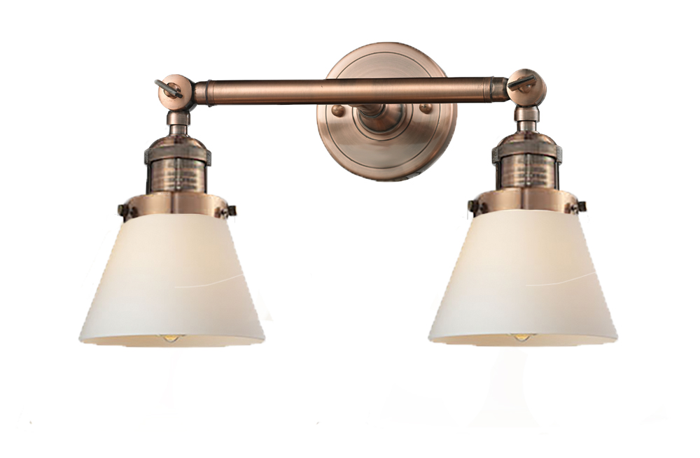Two Light Bath Vanity by Innovations - Franklin Restoration Collection, Antique Copper Finish - 208-AC-G61