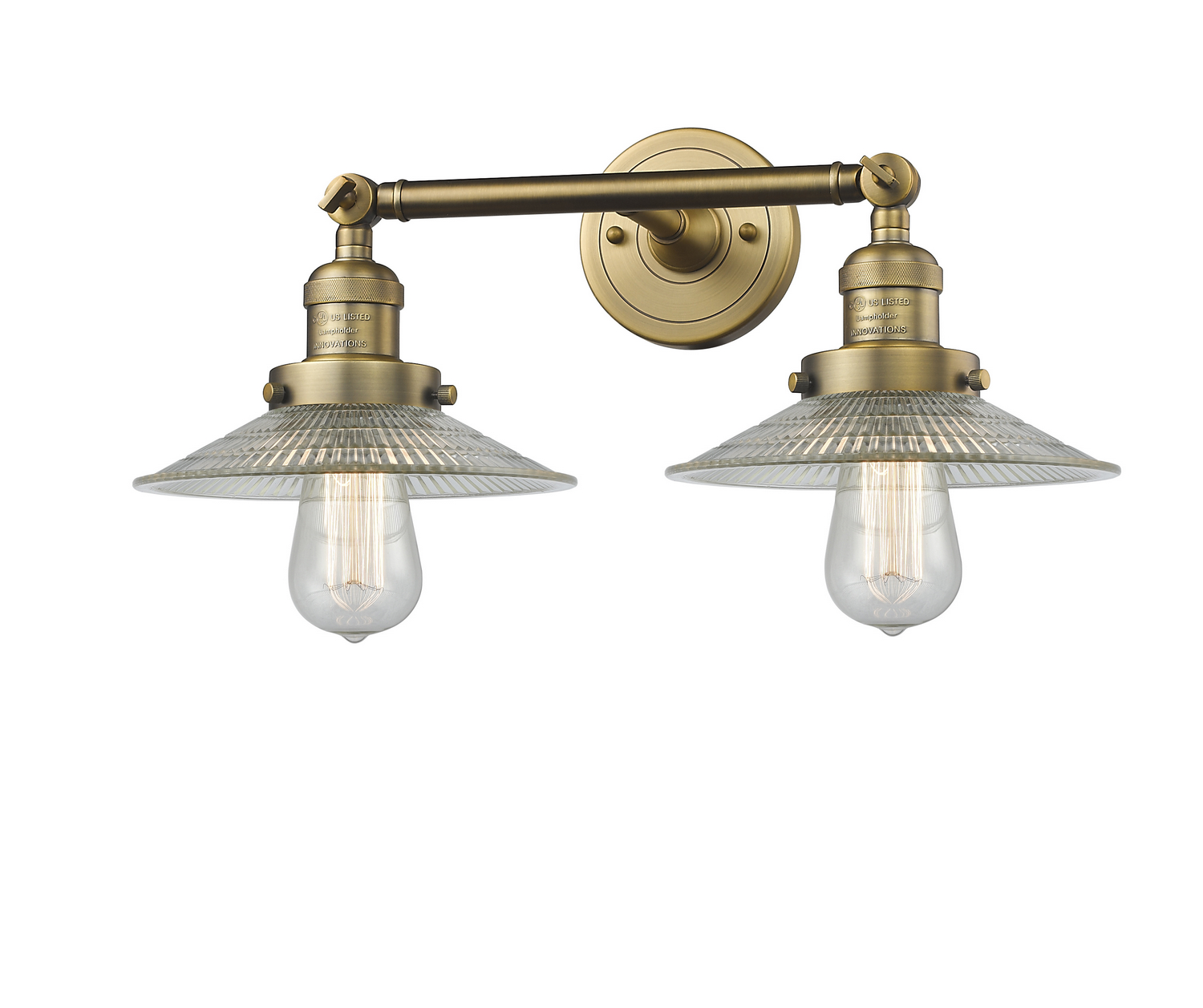 Two Light Bath Vanity by Innovations - Franklin Restoration Collection, Brushed Brass Finish - 208-BB-G2