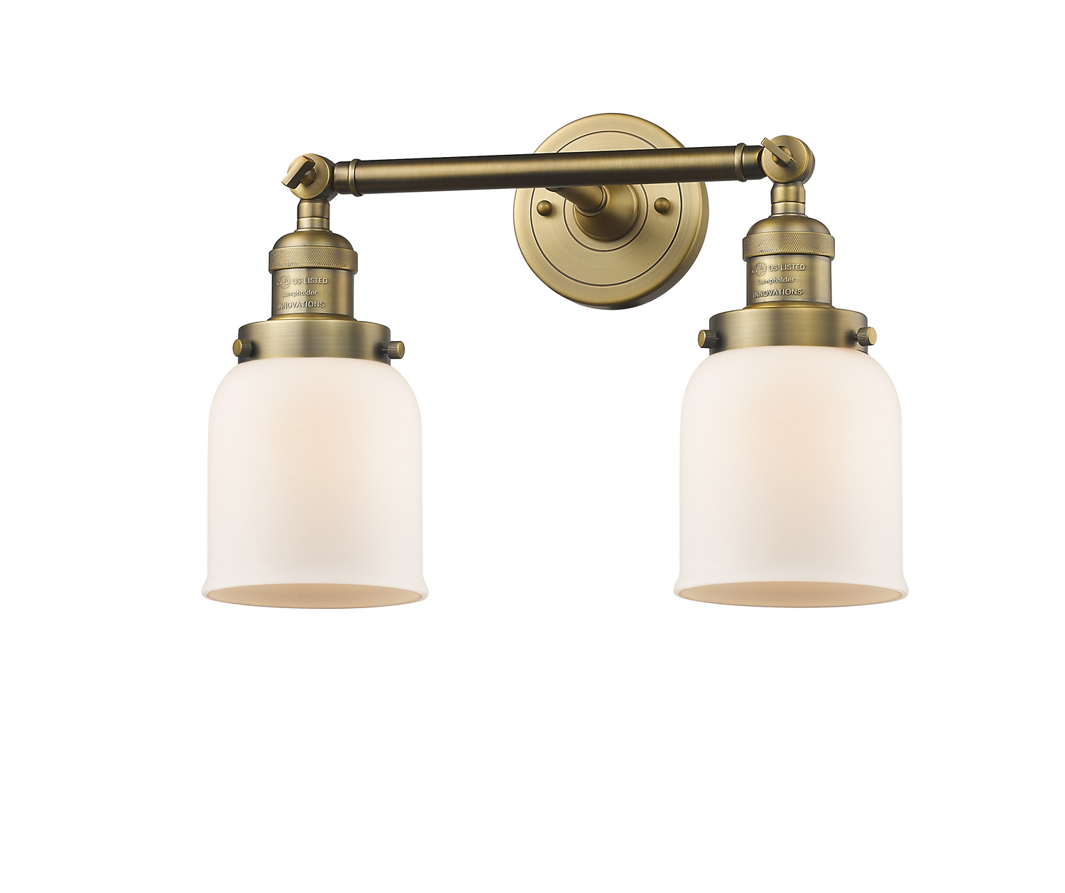 Two Light Bath Vanity by Innovations - Franklin Restoration Collection, Brushed Brass Finish - 208-BB-G51