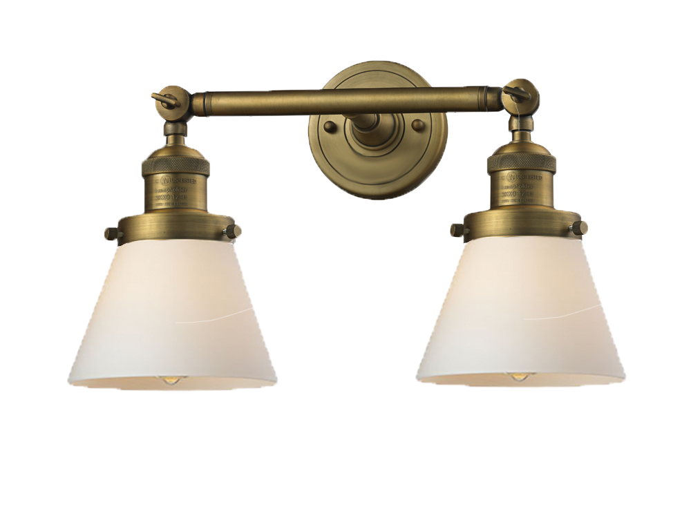Two Light Bath Vanity by Innovations - Franklin Restoration Collection, Brushed Brass Finish - 208-BB-G61