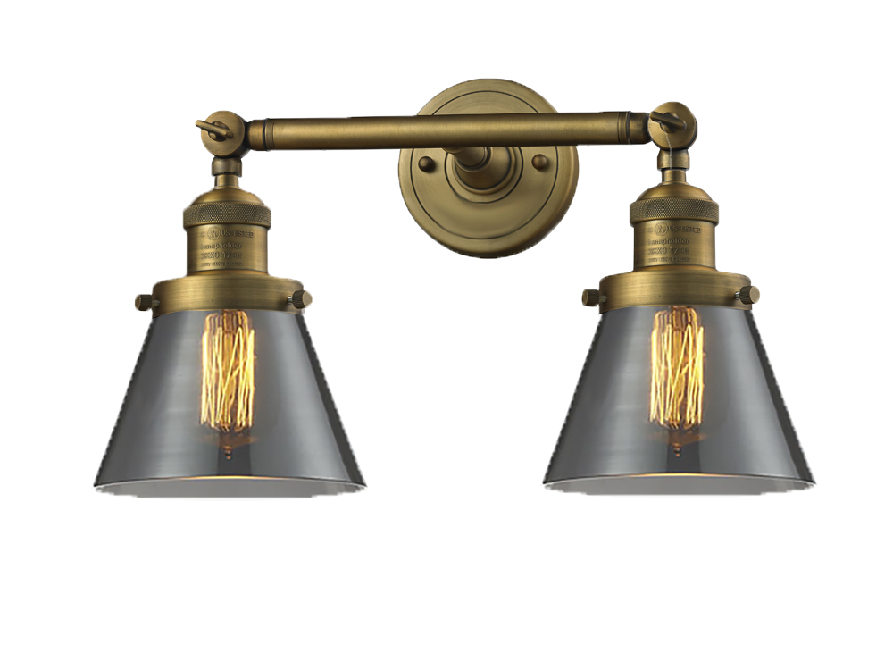 Two Light Bath Vanity by Innovations - Franklin Restoration Collection, Brushed Brass Finish - 208-BB-G63