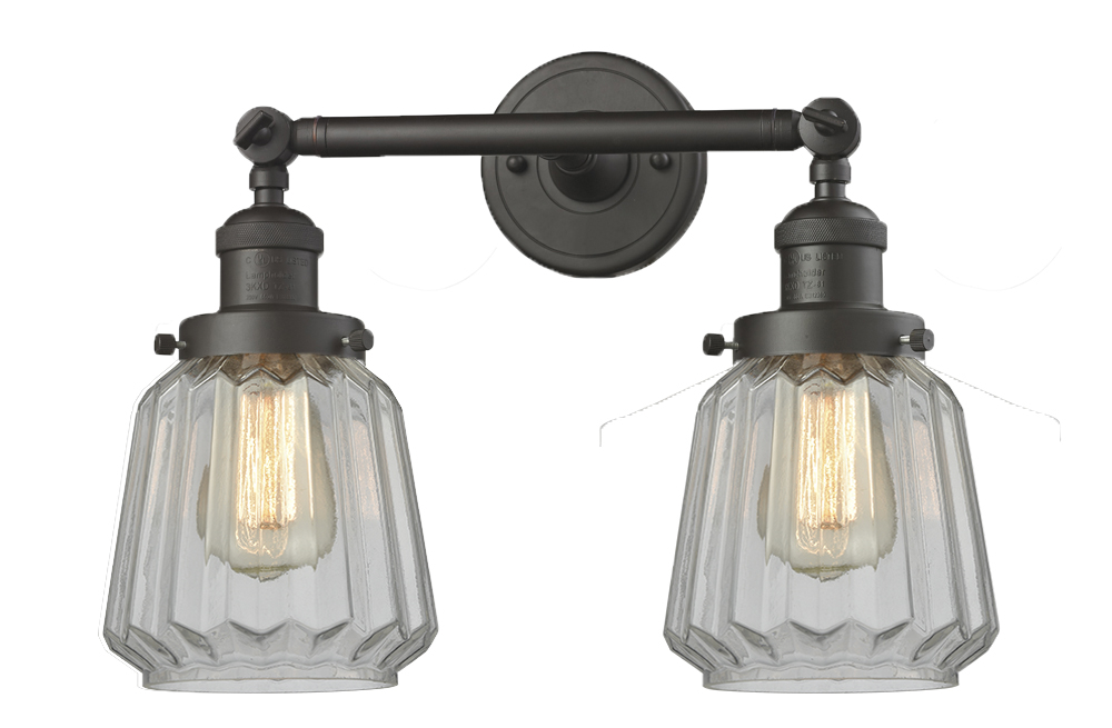 Two Light Bath Vanity by Innovations - Franklin Restoration Collection, Oil Rubbed Bronze Finish - 208-OB-G142