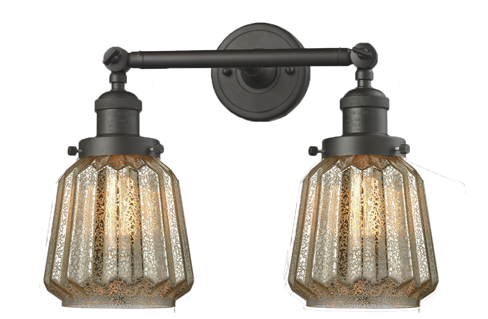 Two Light Bath Vanity by Innovations - Franklin Restoration Collection, Oil Rubbed Bronze Finish - 208-OB-G146