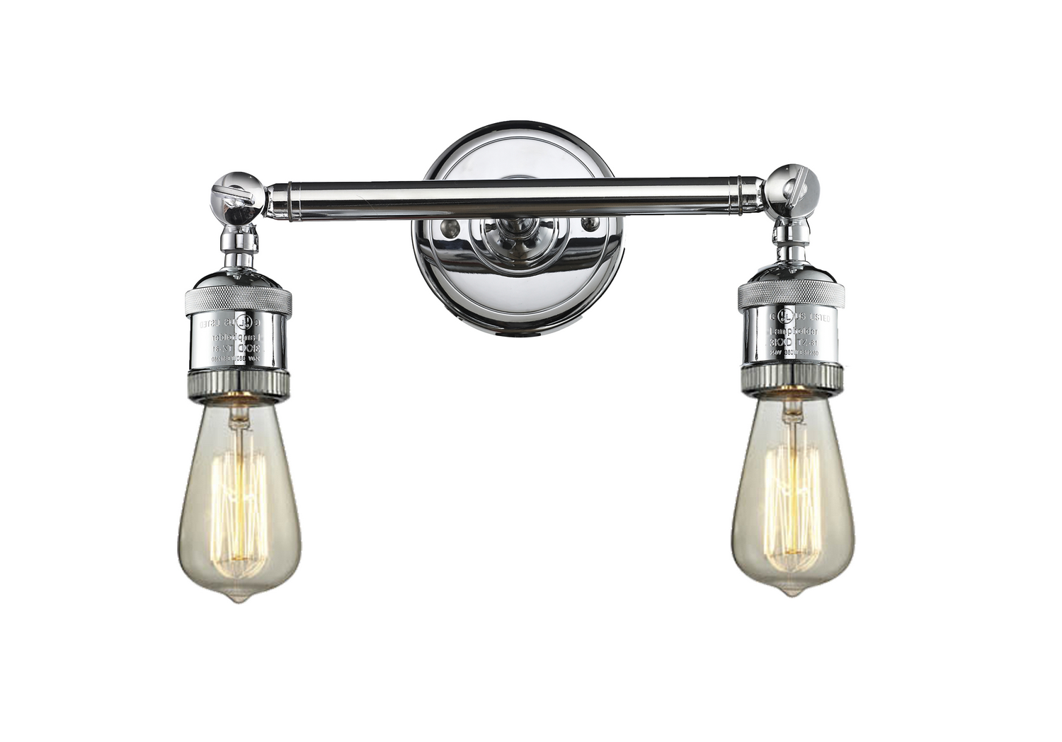 Two Light Bath Vanity by Innovations - Franklin Restoration Collection, Polished Chrome Finish - 208-PC
