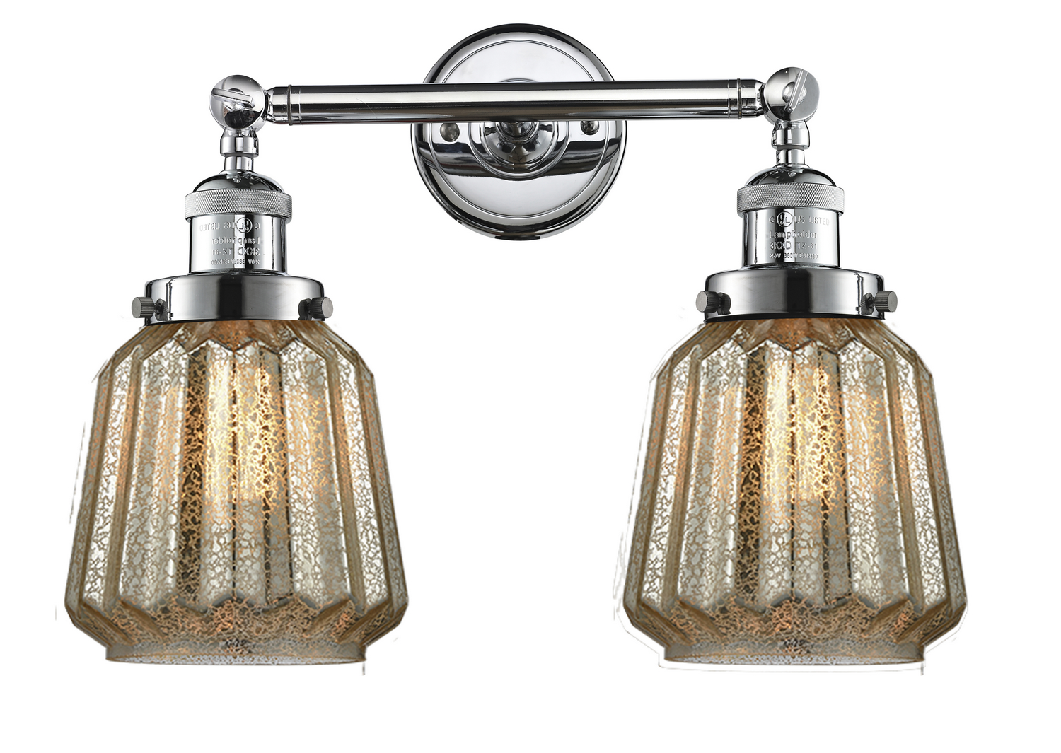 Two Light Bath Vanity by Innovations - Franklin Restoration Collection, Polished Chrome Finish - 208-PC-G146