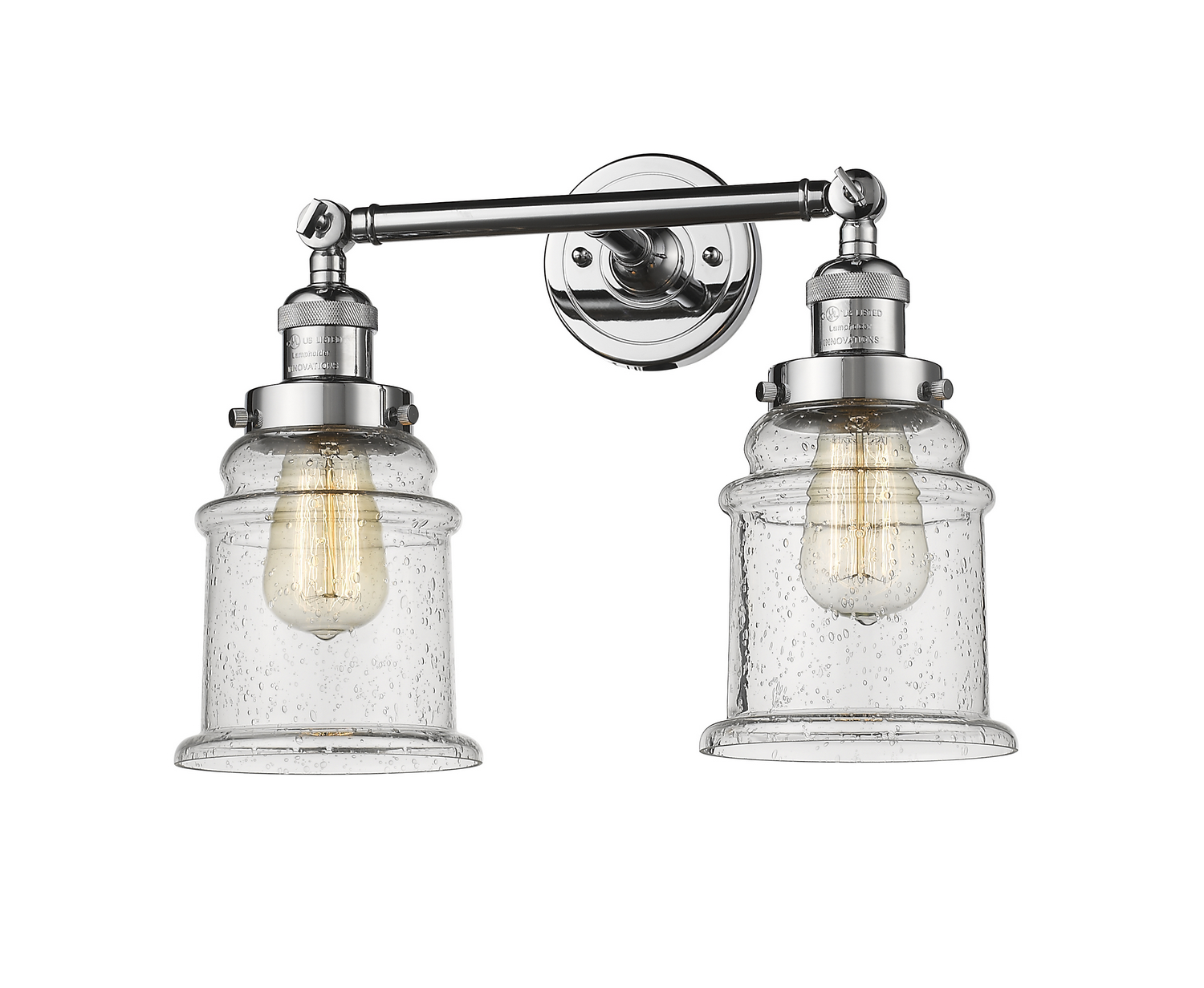 Two Light Bath Vanity by Innovations - Franklin Restoration Collection, Polished Chrome Finish - 208-PC-G184
