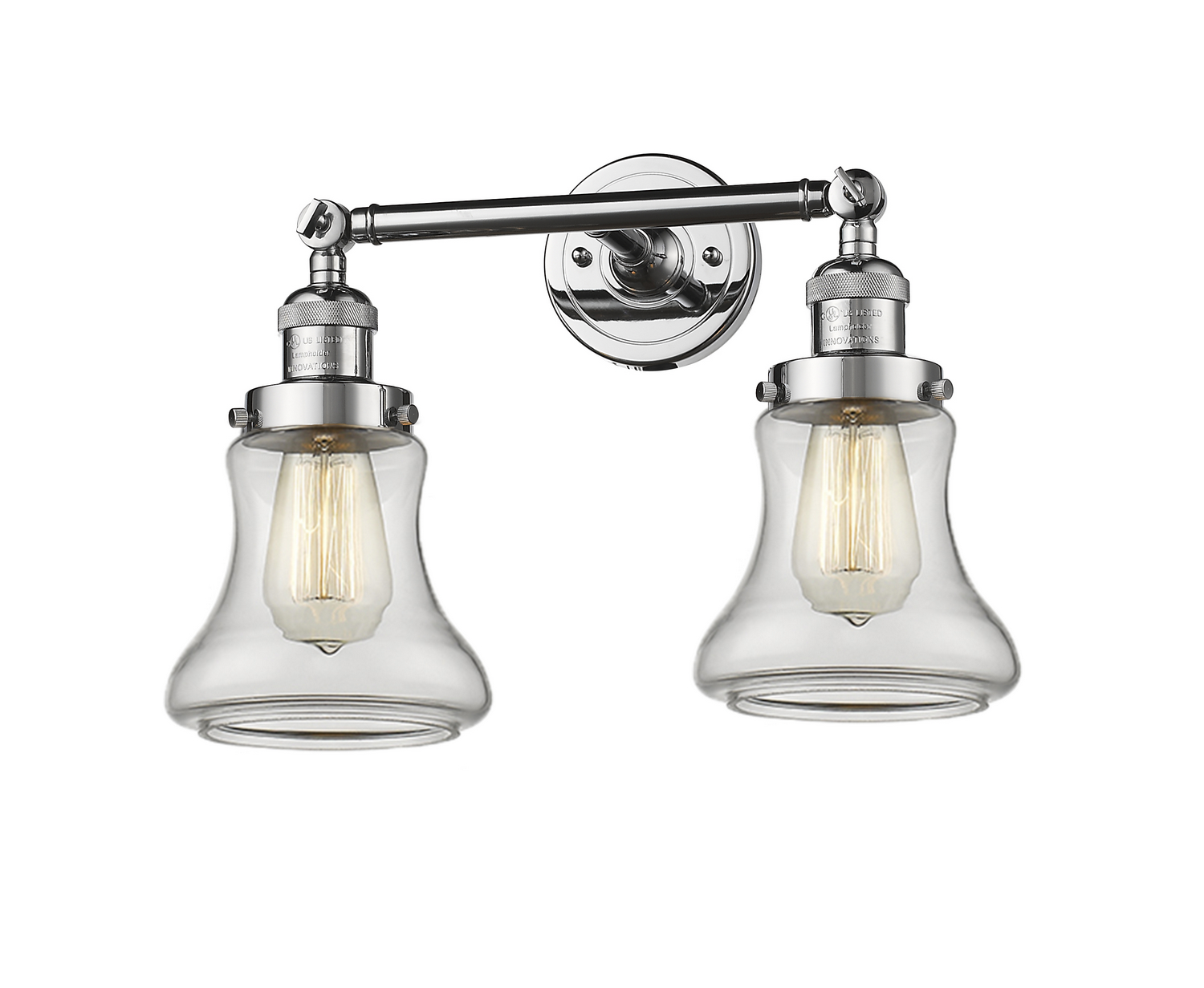 Two Light Bath Vanity by Innovations - Franklin Restoration Collection, Polished Chrome Finish - 208-PC-G192