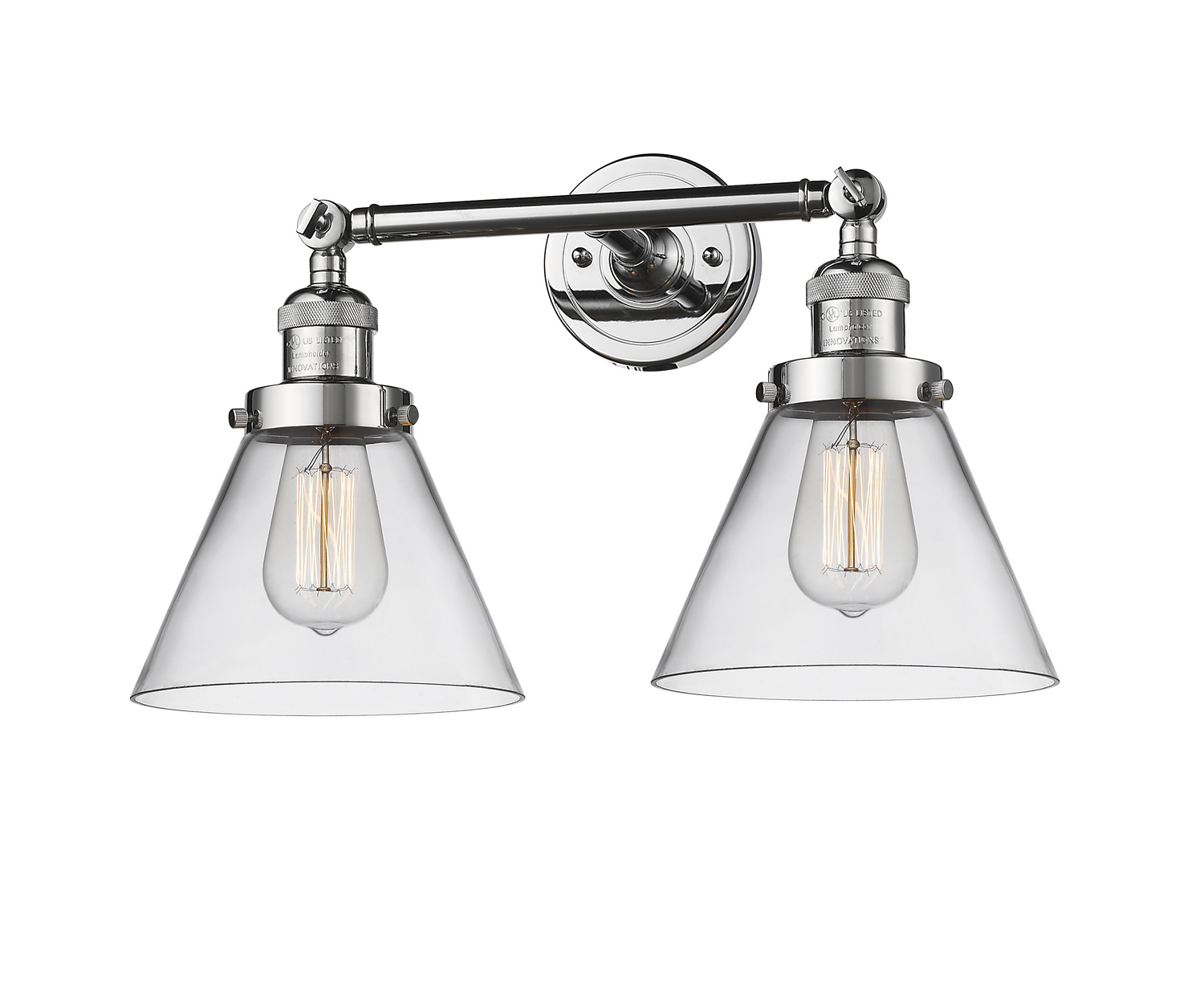 Two Light Bath Vanity by Innovations - Franklin Restoration Collection, Polished Chrome Finish - 208-PC-G42