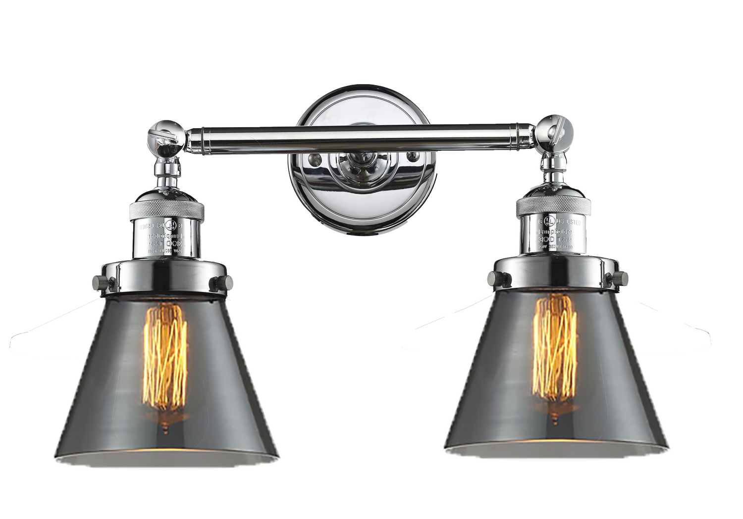 Two Light Bath Vanity by Innovations - Franklin Restoration Collection, Polished Chrome Finish - 208-PC-G63