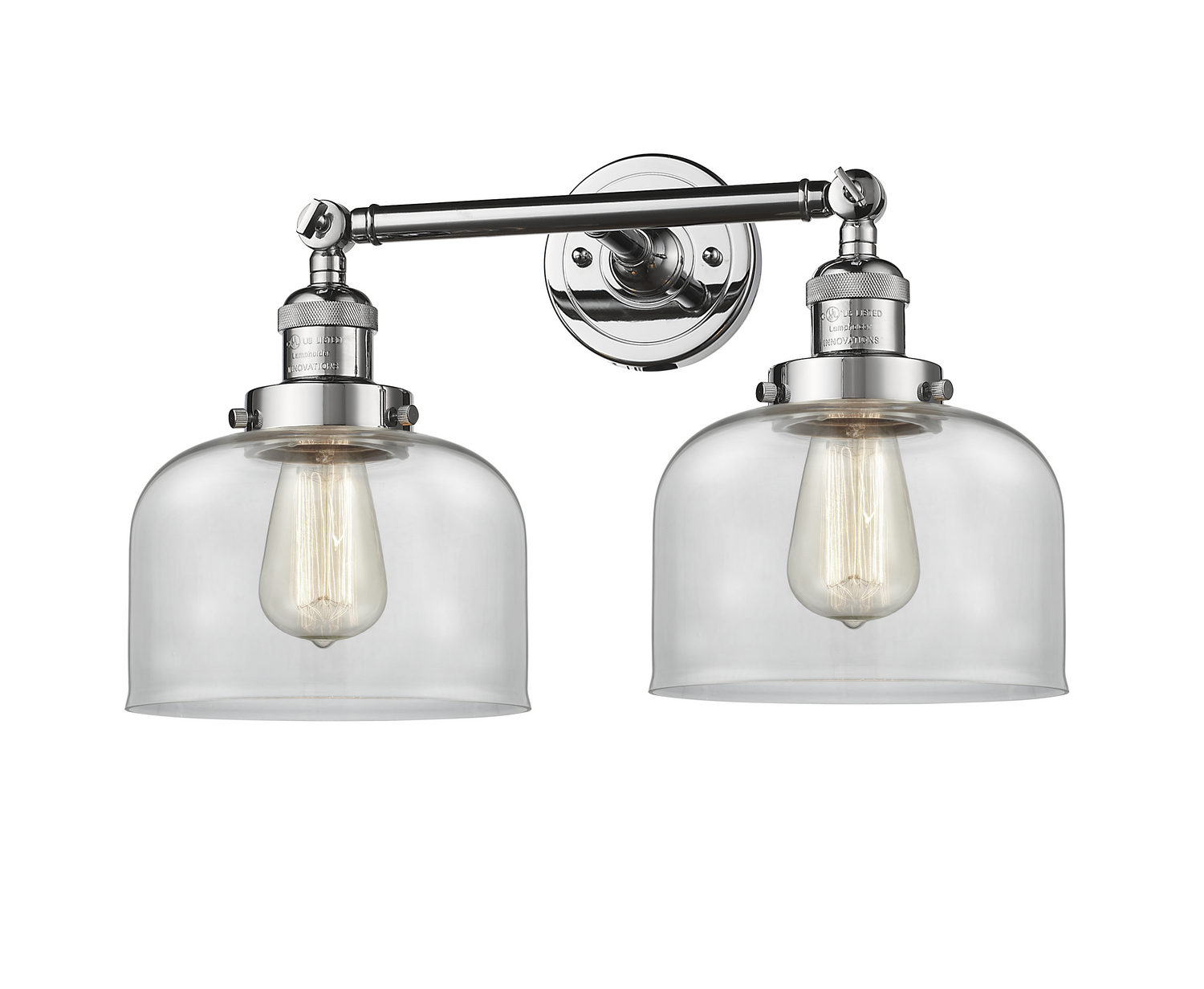 Two Light Bath Vanity by Innovations - Franklin Restoration Collection, Polished Chrome Finish - 208-PC-G72