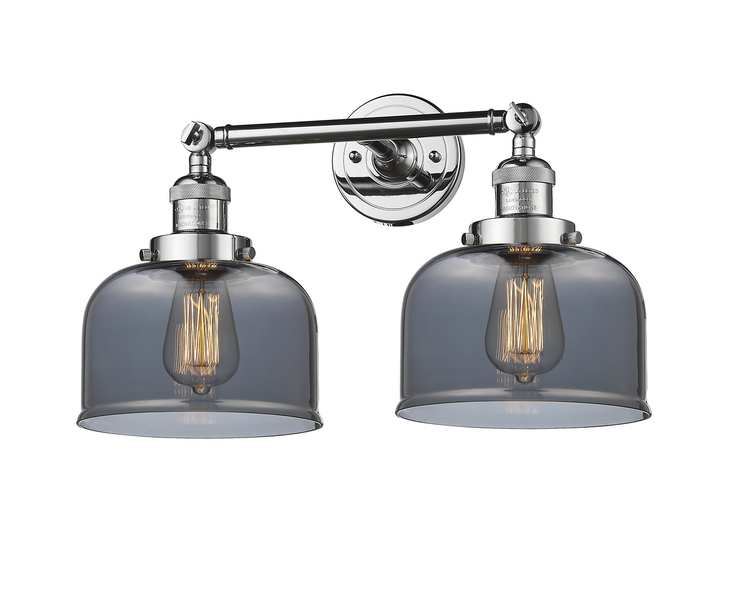 Two Light Bath Vanity by Innovations - Franklin Restoration Collection, Polished Chrome Finish - 208-PC-G73