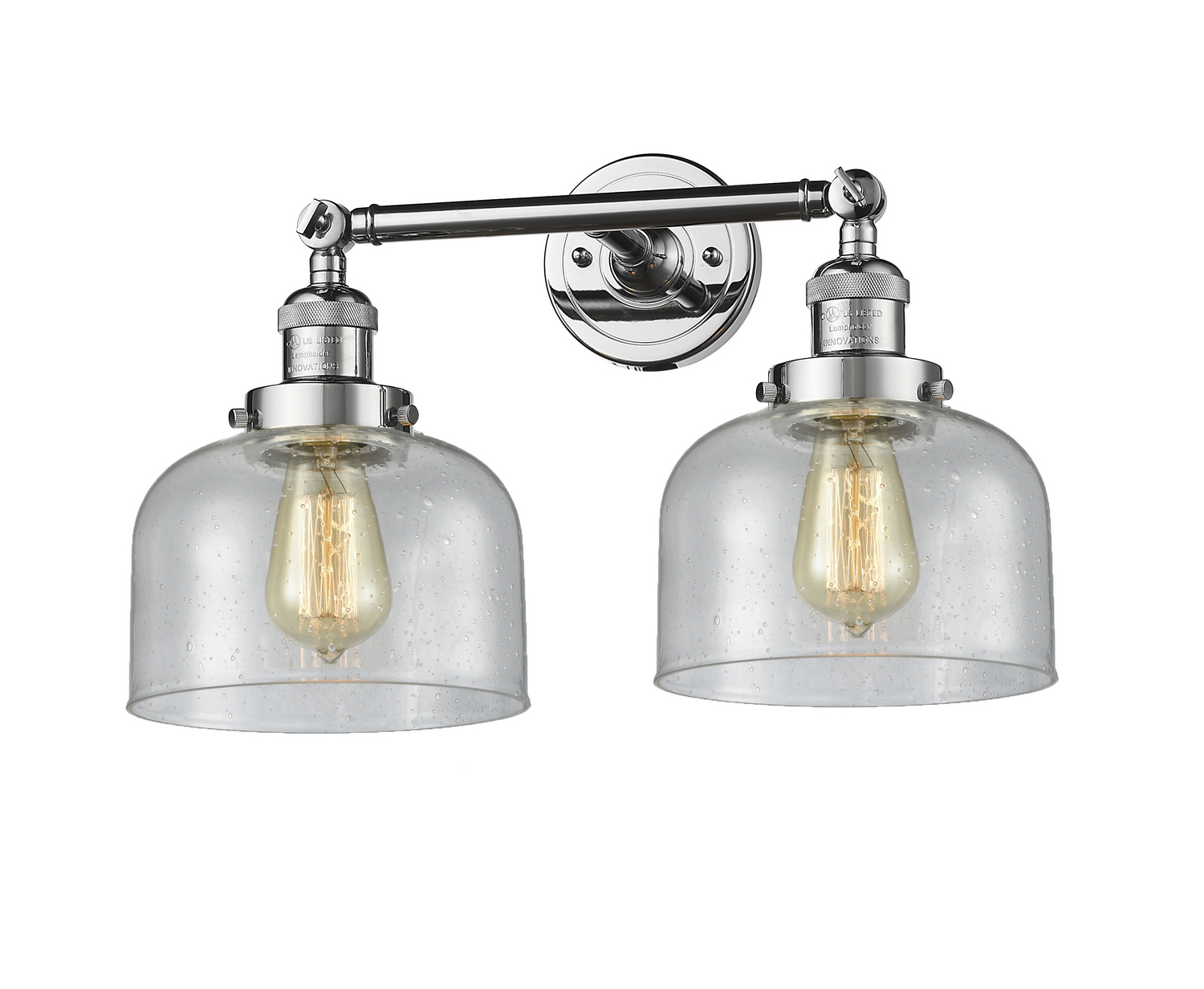 Two Light Bath Vanity by Innovations - Franklin Restoration Collection, Polished Chrome Finish - 208-PC-G74