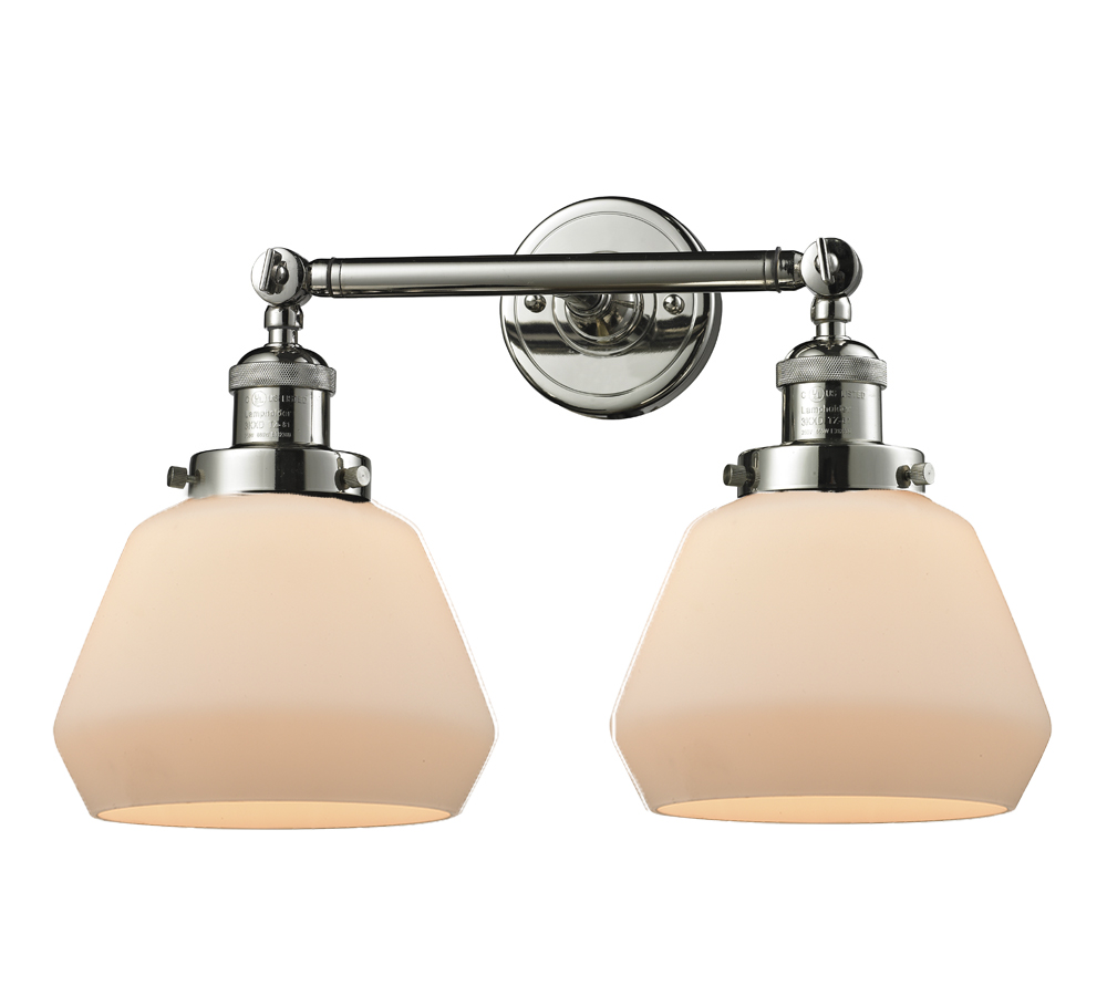 Two Light Bath Vanity by Innovations - Franklin Restoration Collection, Polished Nickel Finish - 208-PN-G171