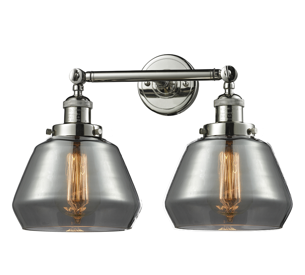 Two Light Bath Vanity by Innovations - Franklin Restoration Collection, Polished Nickel Finish - 208-PN-G173