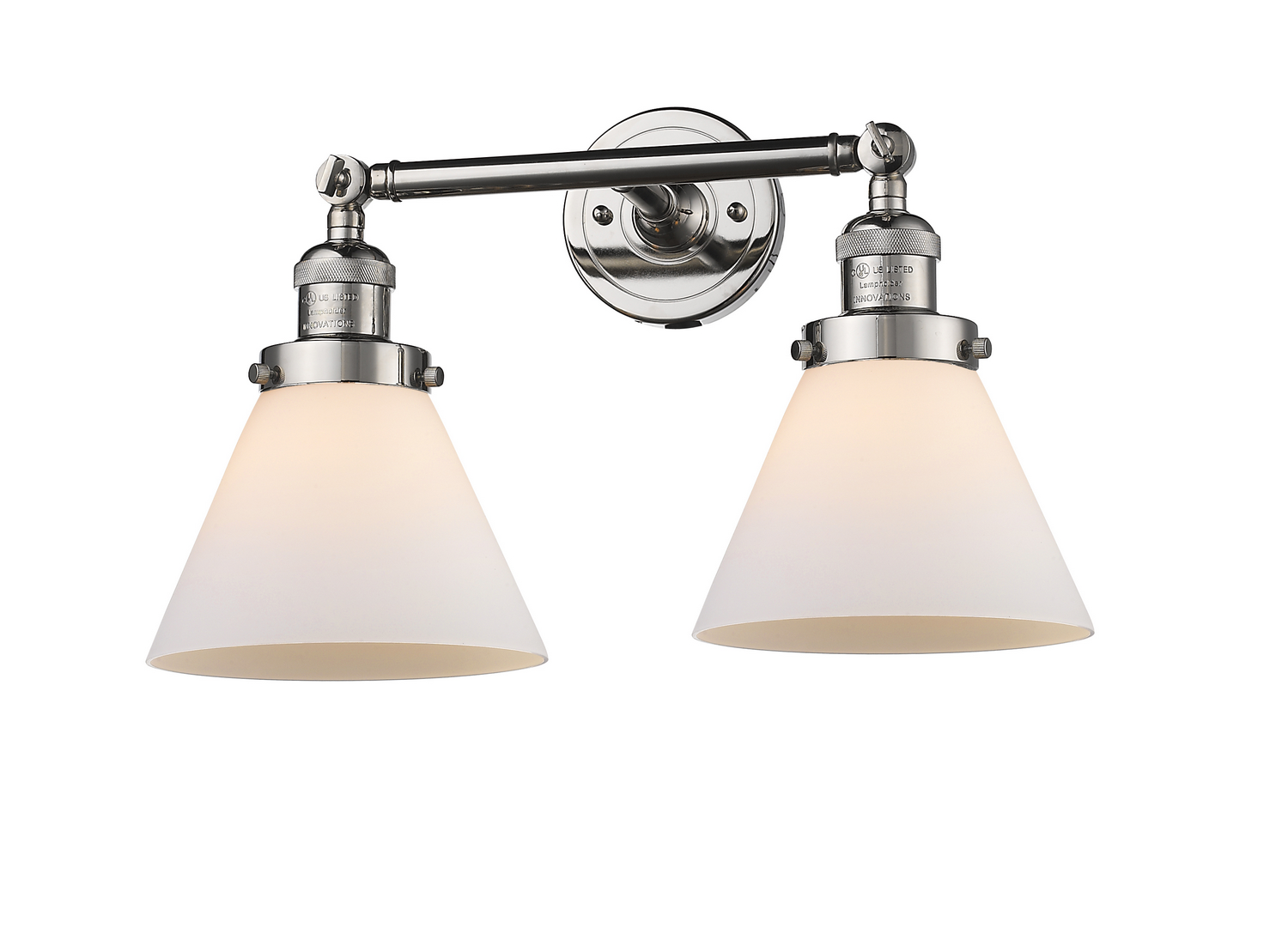 Two Light Bath Vanity by Innovations - Franklin Restoration Collection, Polished Nickel Finish - 208-PN-G41