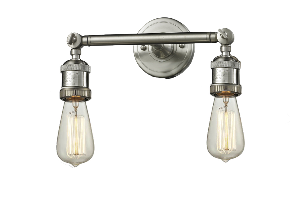 Two Light Bath Vanity by Innovations - Franklin Restoration Collection, Brushed Satin Nickel Finish - 208-SN