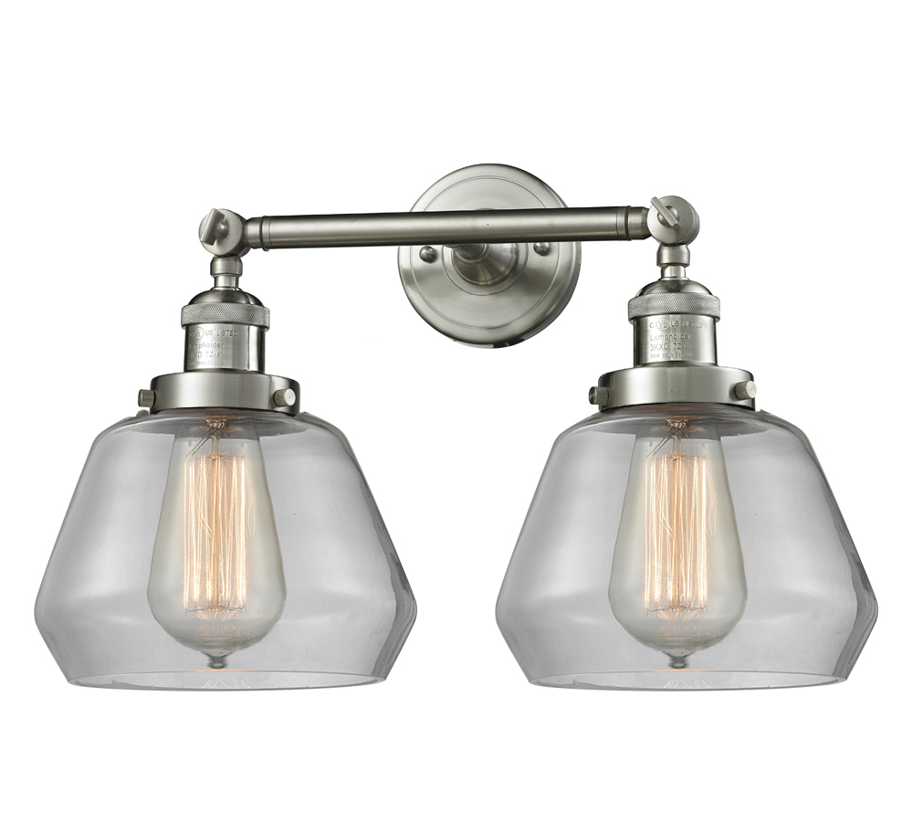 Two Light Bath Vanity by Innovations - Franklin Restoration Collection, Brushed Satin Nickel Finish - 208-SN-G172