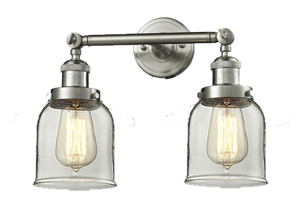 Two Light Bath Vanity by Innovations - Franklin Restoration Collection, Brushed Satin Nickel Finish - 208-SN-G62
