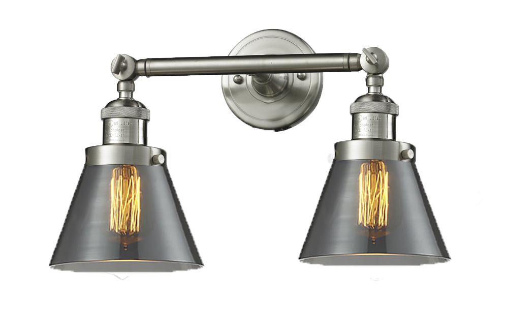 Two Light Bath Vanity by Innovations - Franklin Restoration Collection, Brushed Satin Nickel Finish - 208-SN-G63