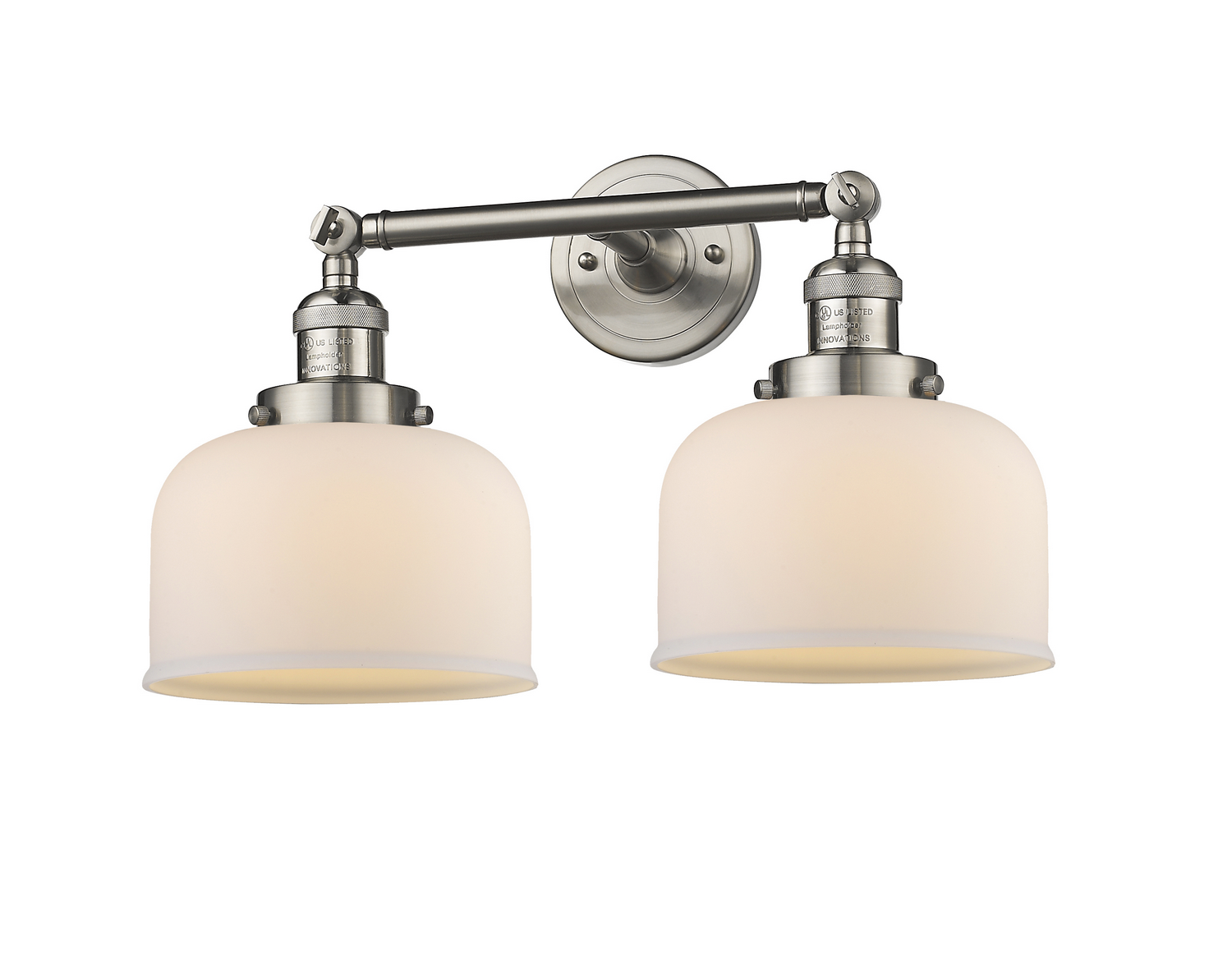 Two Light Bath Vanity by Innovations - Franklin Restoration Collection, Brushed Satin Nickel Finish - 208-SN-G71