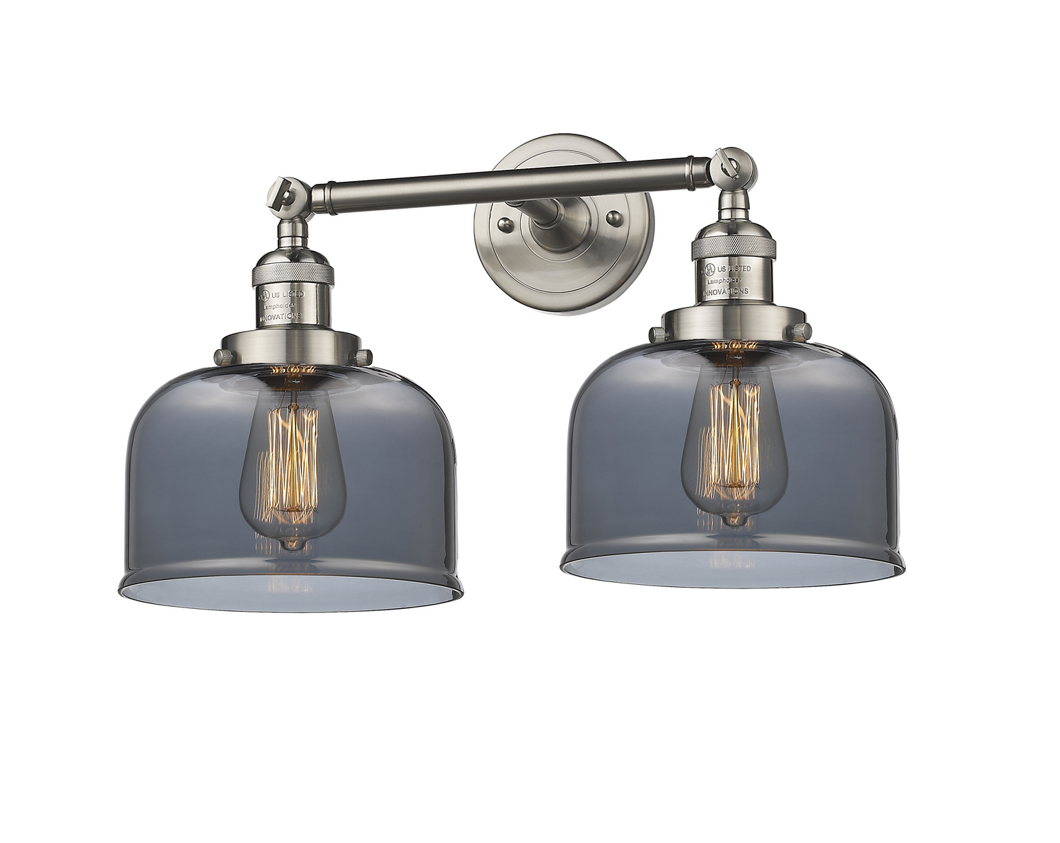 Two Light Bath Vanity by Innovations - Franklin Restoration Collection, Brushed Satin Nickel Finish - 208-SN-G73