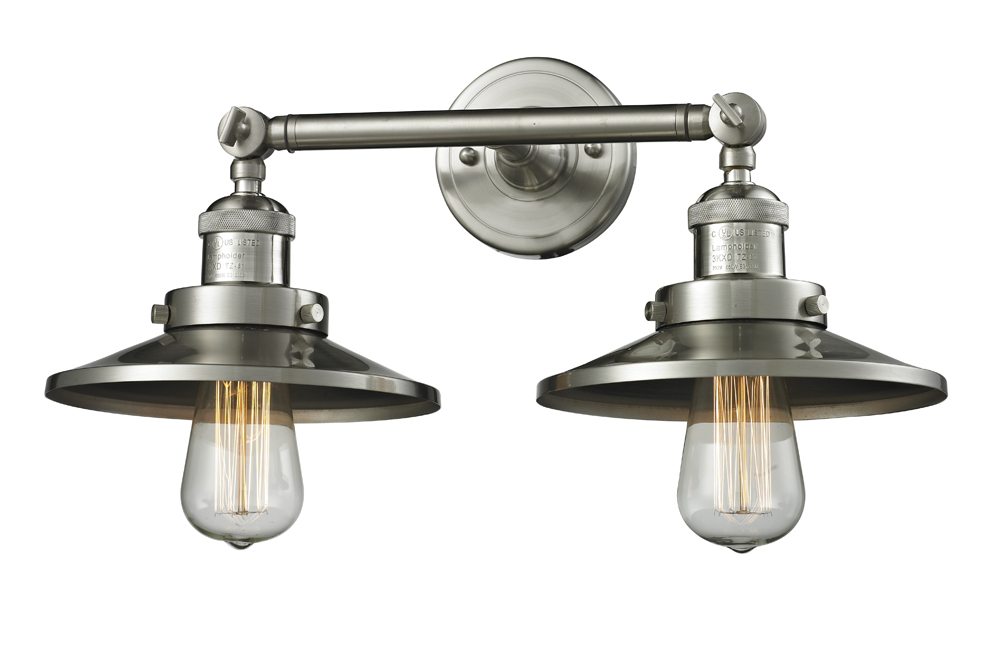 Two Light Bath Vanity by Innovations - Franklin Restoration Collection, Brushed Satin Nickel Finish - 208-SN-M2