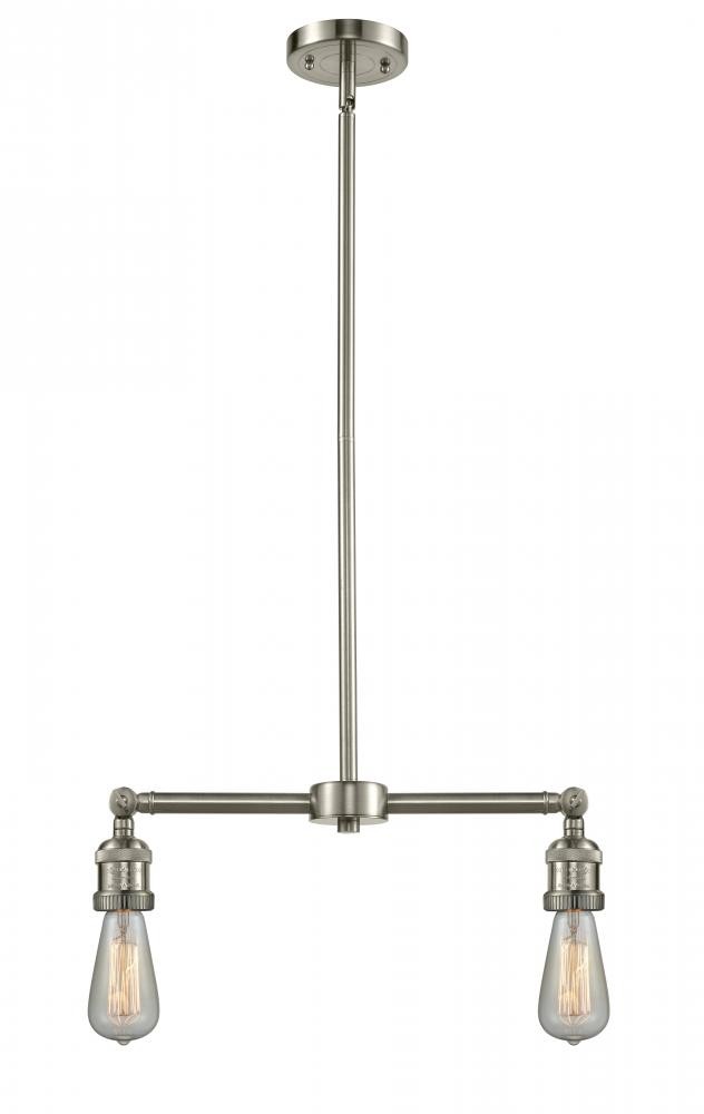 Two Light Island Pendant by Innovations - Franklin Restoration Collection, Brushed Satin Nickel Finish - 209-SN