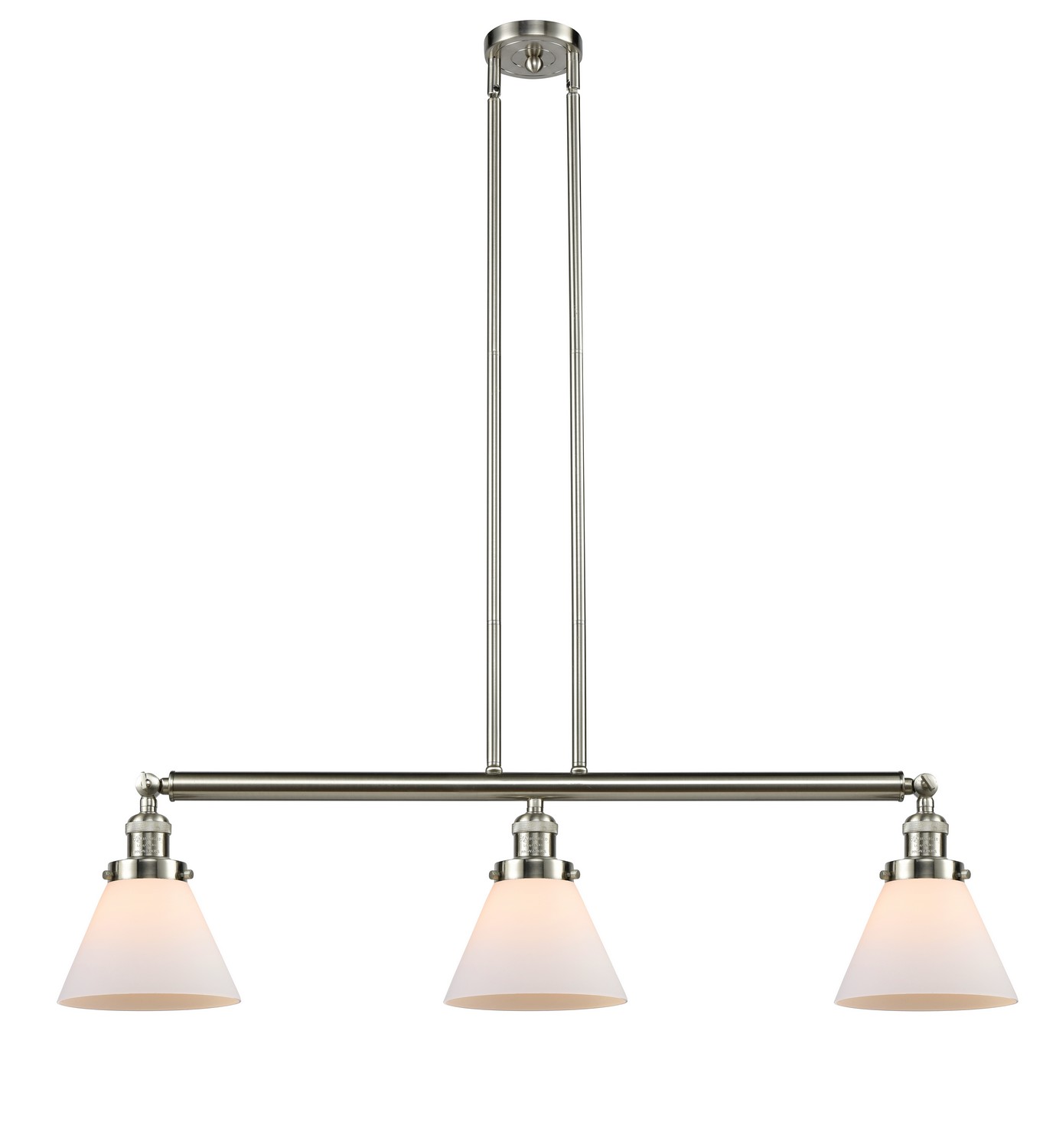 Three Light Island Pendant by Innovations - Franklin Restoration Collection, Brushed Satin Nickel Finish - 213-SN-G41