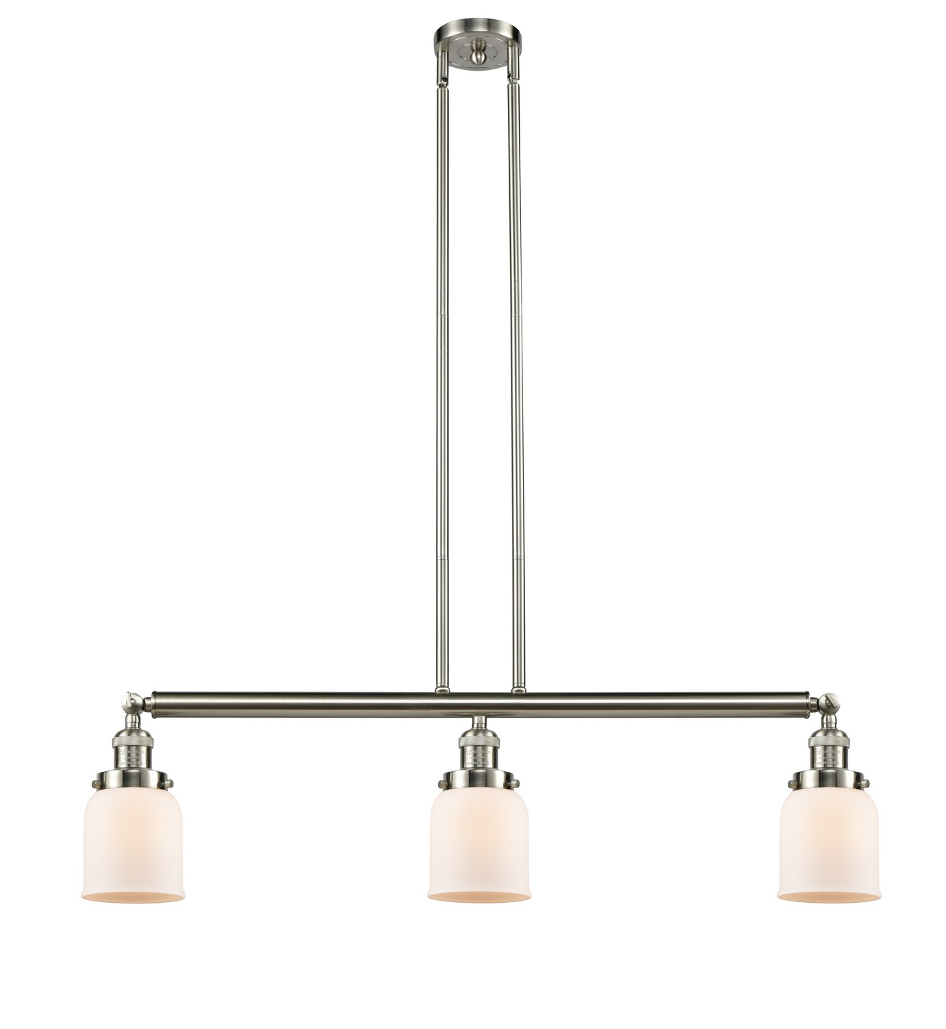 Three Light Island Pendant by Innovations - Franklin Restoration Collection, Brushed Satin Nickel Finish - 213-SN-G51