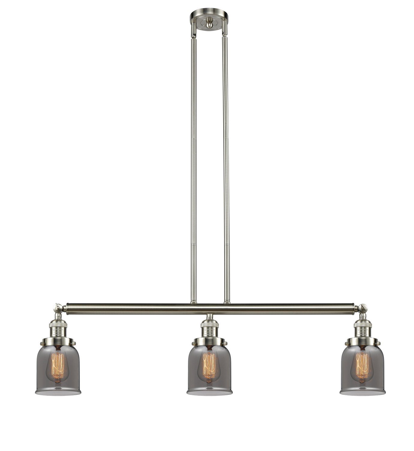 Three Light Island Pendant by Innovations - Franklin Restoration Collection, Brushed Satin Nickel Finish - 213-SN-G53