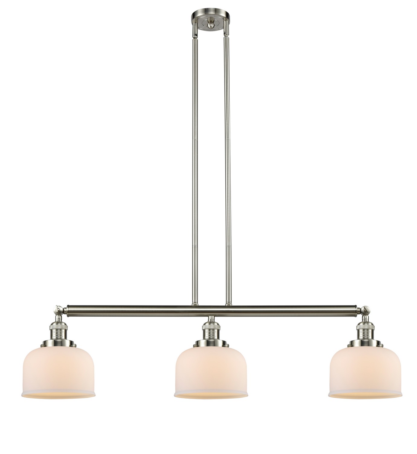 Three Light Island Pendant by Innovations - Franklin Restoration Collection, Brushed Satin Nickel Finish - 213-SN-G71