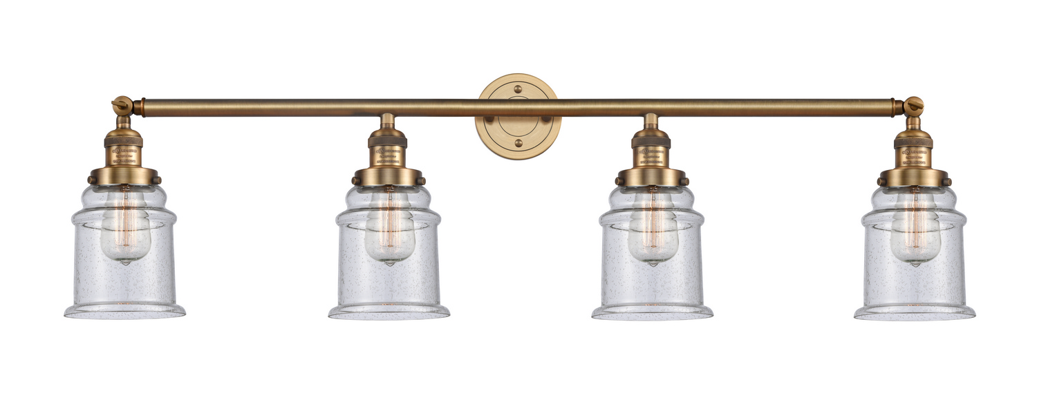 Four Light Bath Vanity by Innovations - Franklin Restoration Collection, Brushed Brass Finish - 215-BB-G184