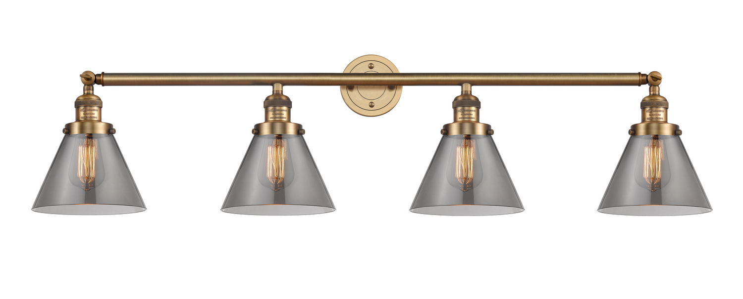 Four Light Bath Vanity by Innovations - Franklin Restoration Collection, Brushed Brass Finish - 215-BB-G43