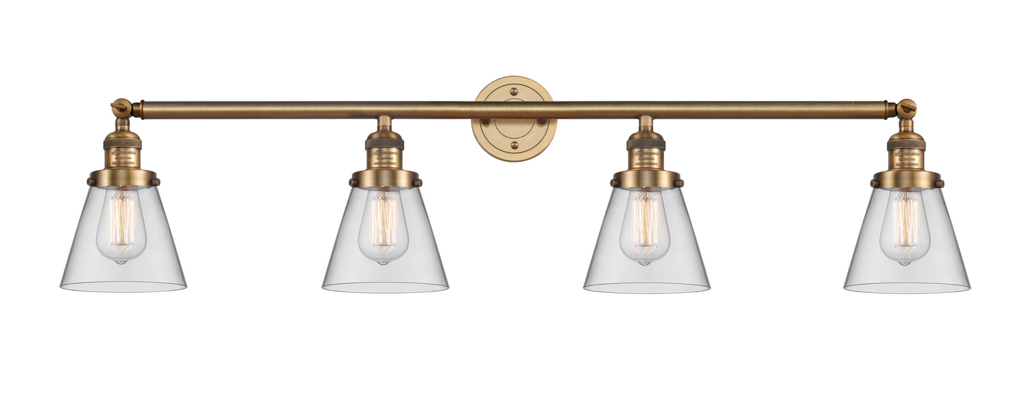 Four Light Bath Vanity by Innovations - Franklin Restoration Collection, Brushed Brass Finish - 215-BB-G62