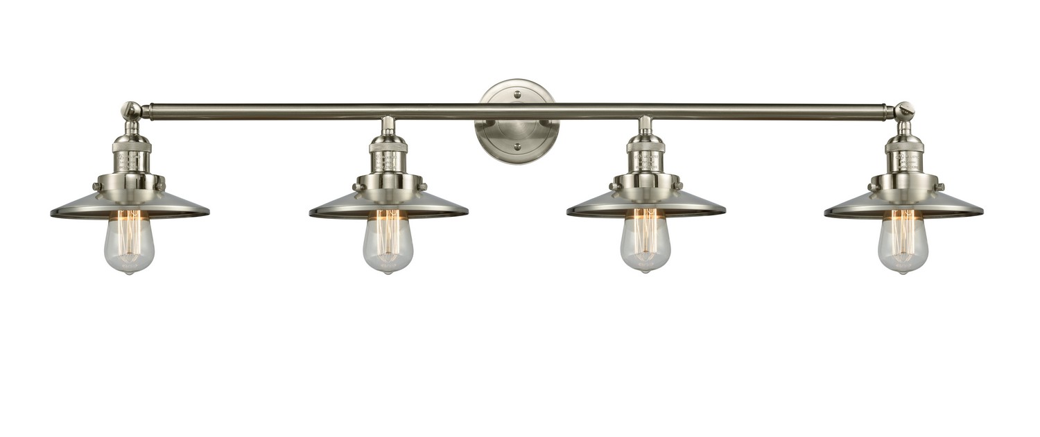 Four Light Bath Vanity by Innovations - Franklin Restoration Collection, Brushed Satin Nickel Finish - 215-SN-M2