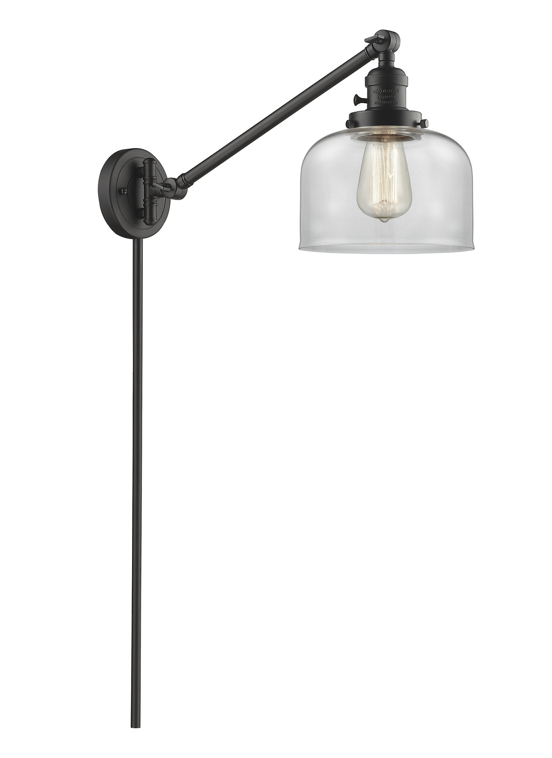 One Light Swing Arm by Innovations - Franklin Restoration Collection, Oil Rubbed Bronze Finish - 237-OB-G72
