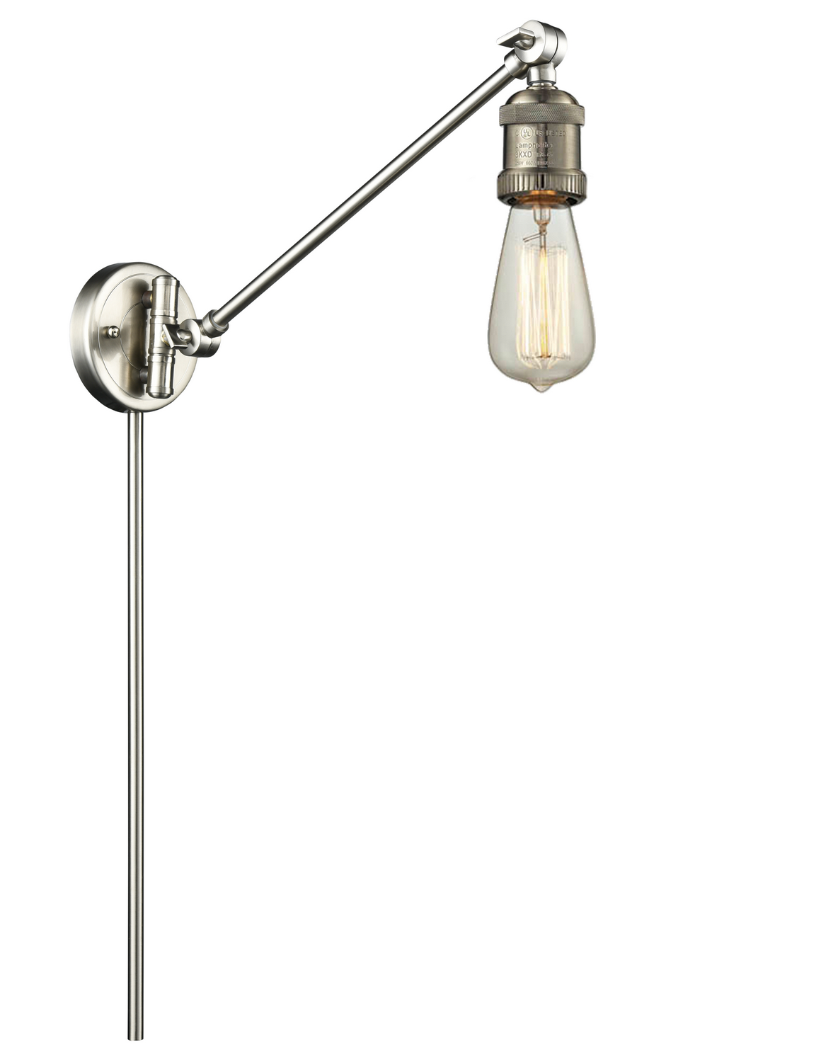 One Light Swing Arm by Innovations - Franklin Restoration Collection, Brushed Satin Nickel Finish - 237-SN