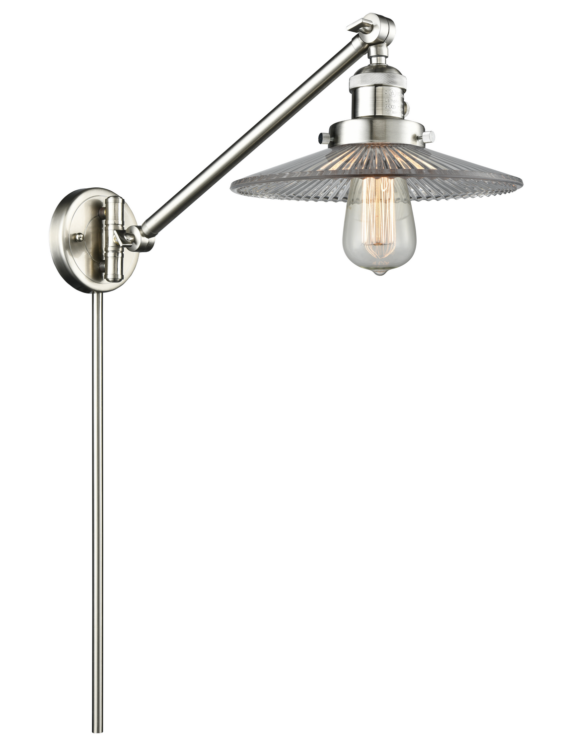 One Light Swing Arm by Innovations - Franklin Restoration Collection, Brushed Satin Nickel Finish - 237-SN-G2