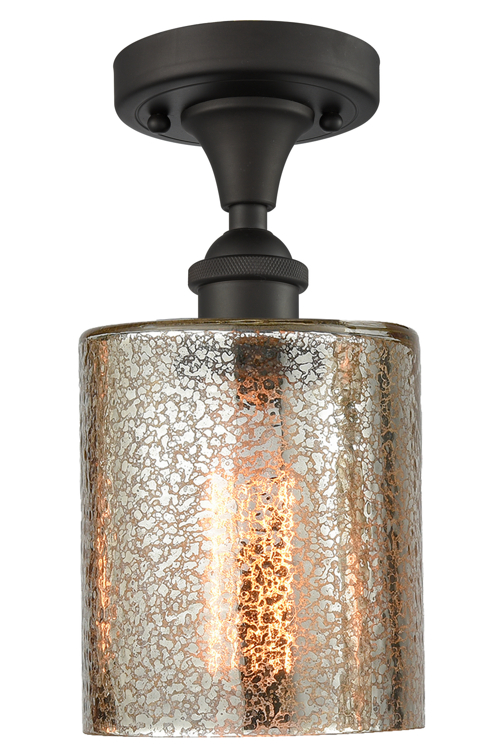 One Light Semi-Flush Mount by Innovations - Ballston Collection, Oil Rubbed Bronze Finish - 516-1C-OB-G116