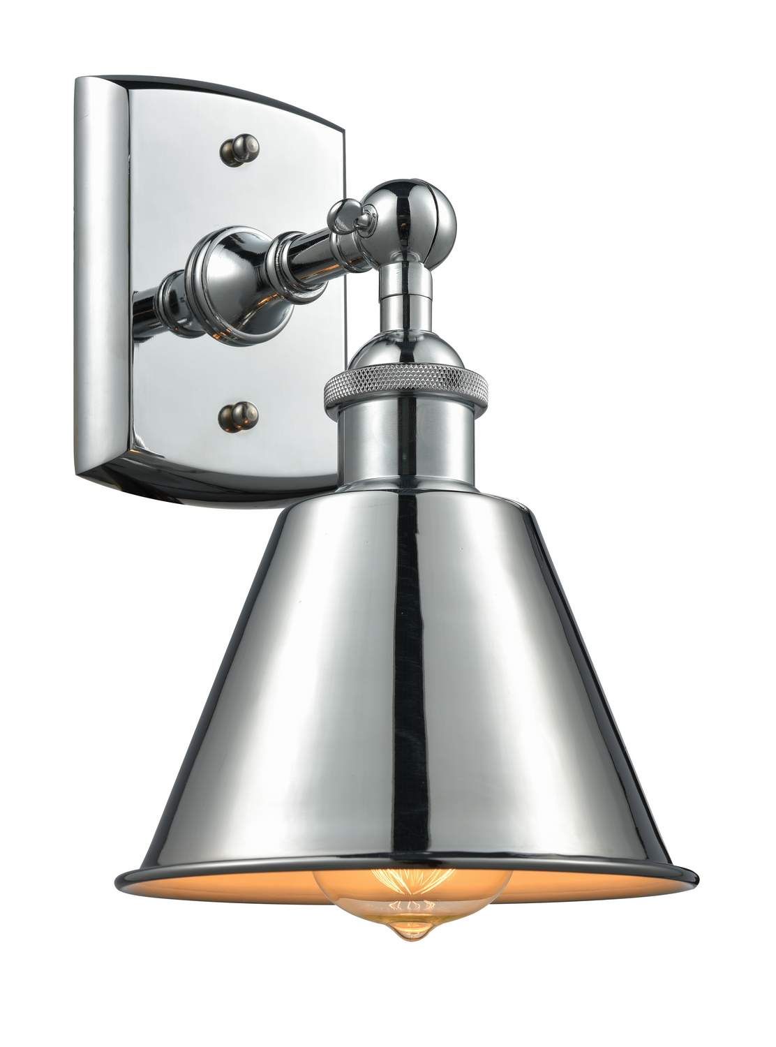 One Light Wall Sconce by Innovations - Ballston Collection, Polished Chrome Finish - 516-1W-PC-M8