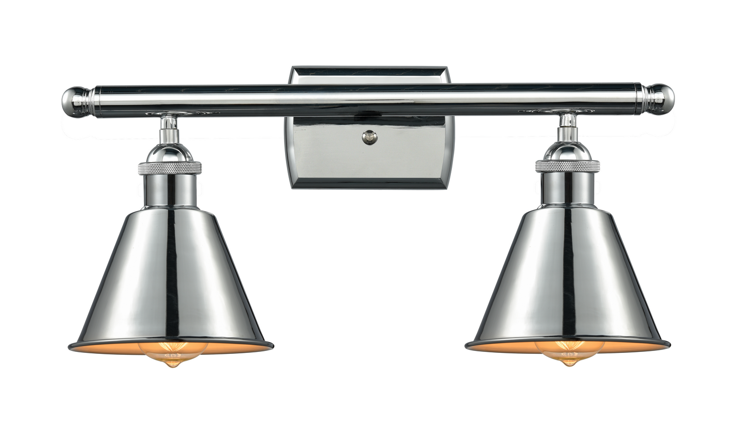 Two Light Bath Vanity by Innovations - Ballston Collection, Polished Chrome Finish - 516-2W-PC-M8