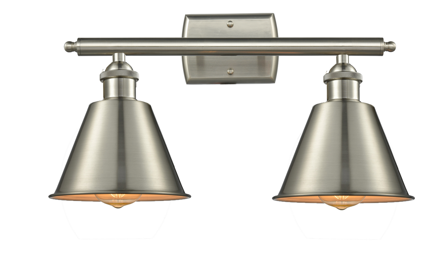 Two Light Bath Vanity by Innovations - Ballston Collection, Brushed Satin Nickel Finish - 516-2W-SN-M8