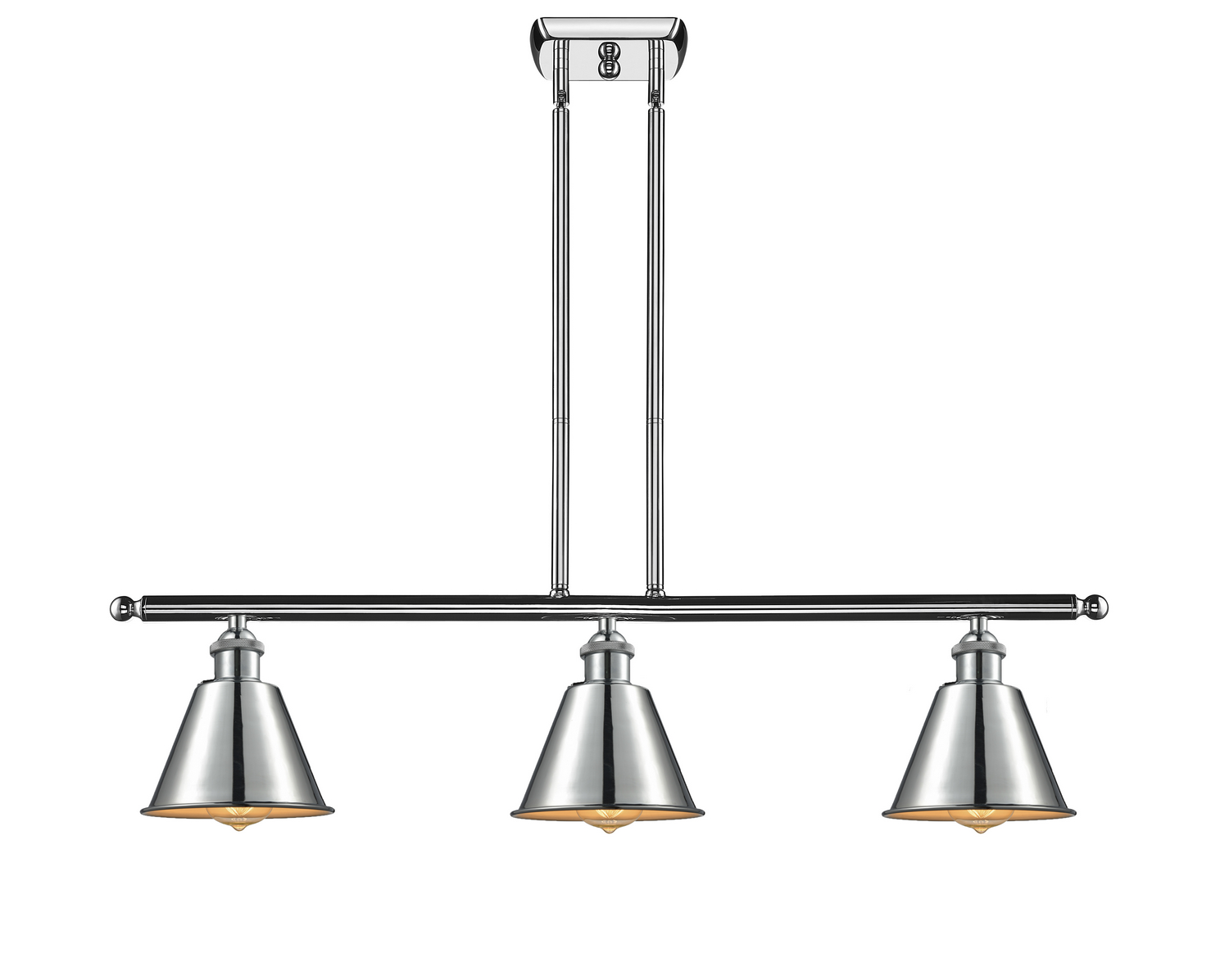 Three Light Island Pendant by Innovations - Ballston Collection, Polished Chrome Finish - 516-3I-PC-M8