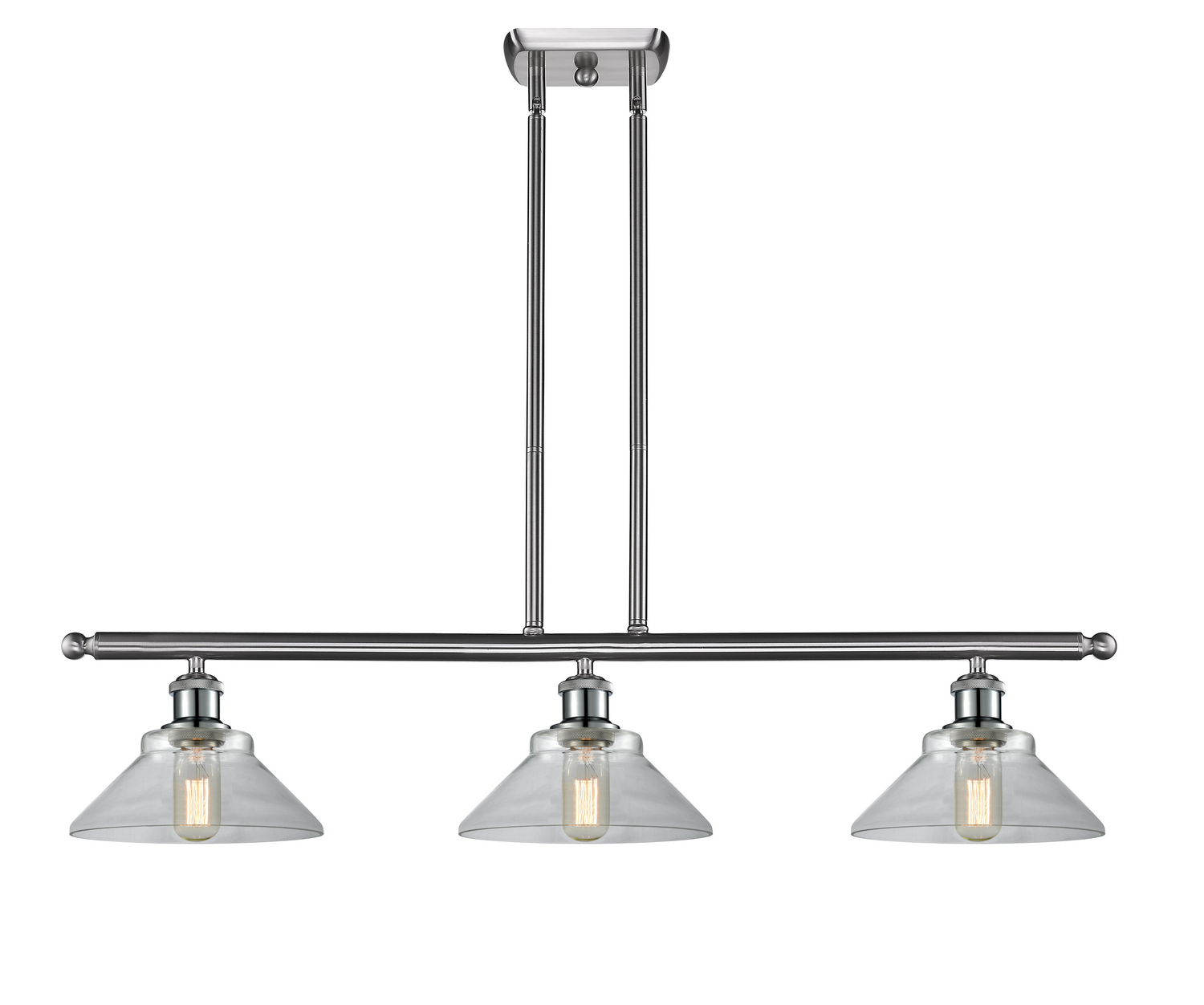 Three Light Island Pendant by Innovations - Ballston Collection, Brushed Satin Nickel Finish - 516-3I-SN-G132