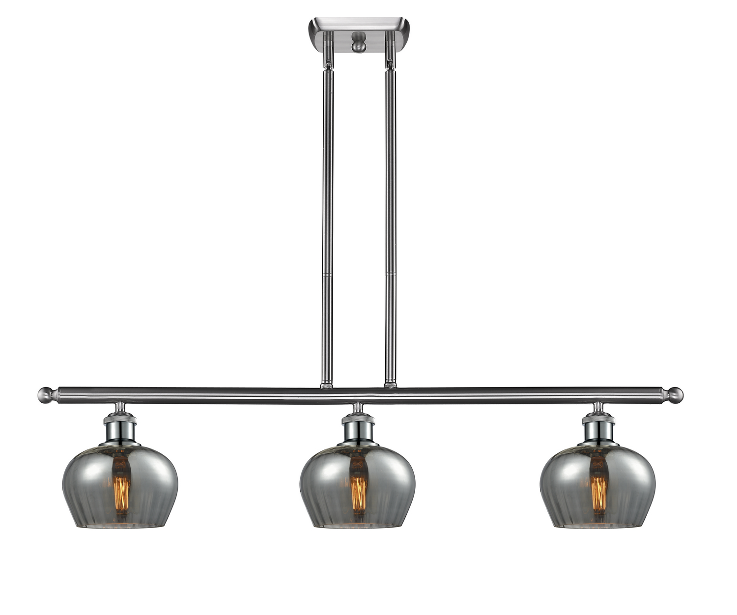 Three Light Island Pendant by Innovations - Ballston Collection, Brushed Satin Nickel Finish - 516-3I-SN-G93