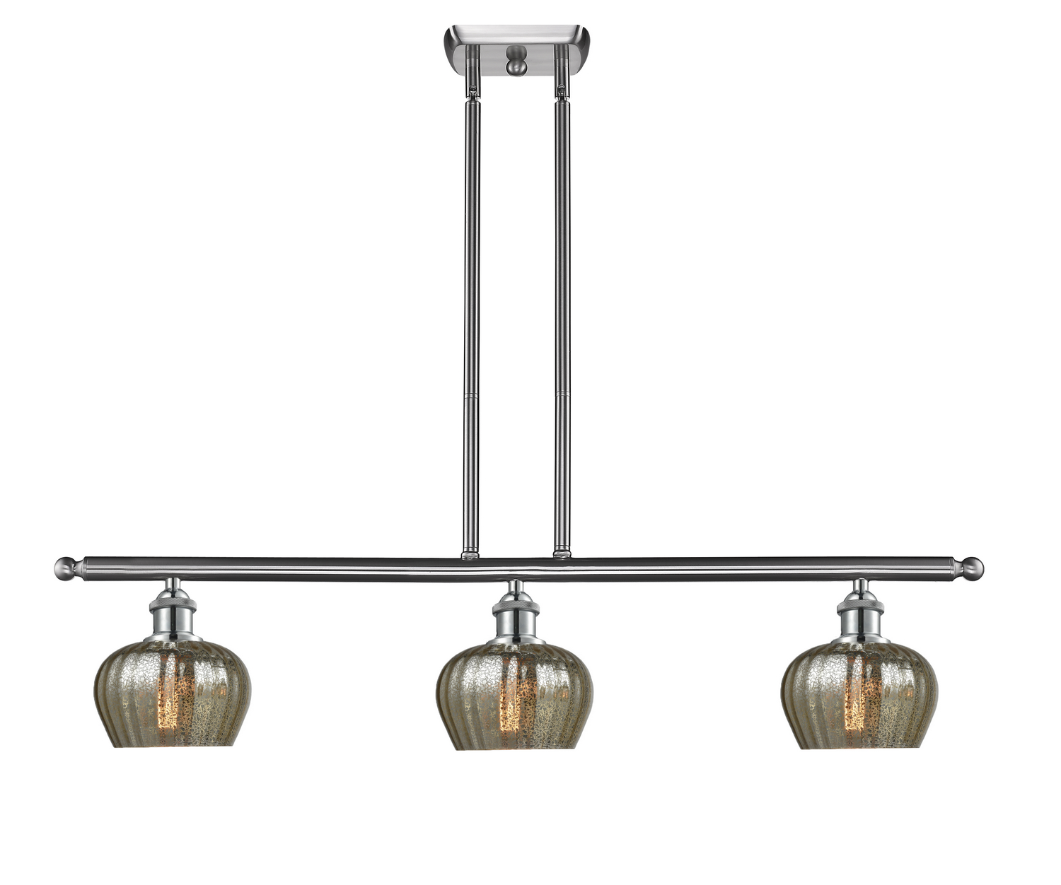 Three Light Island Pendant by Innovations - Ballston Collection, Brushed Satin Nickel Finish - 516-3I-SN-G96