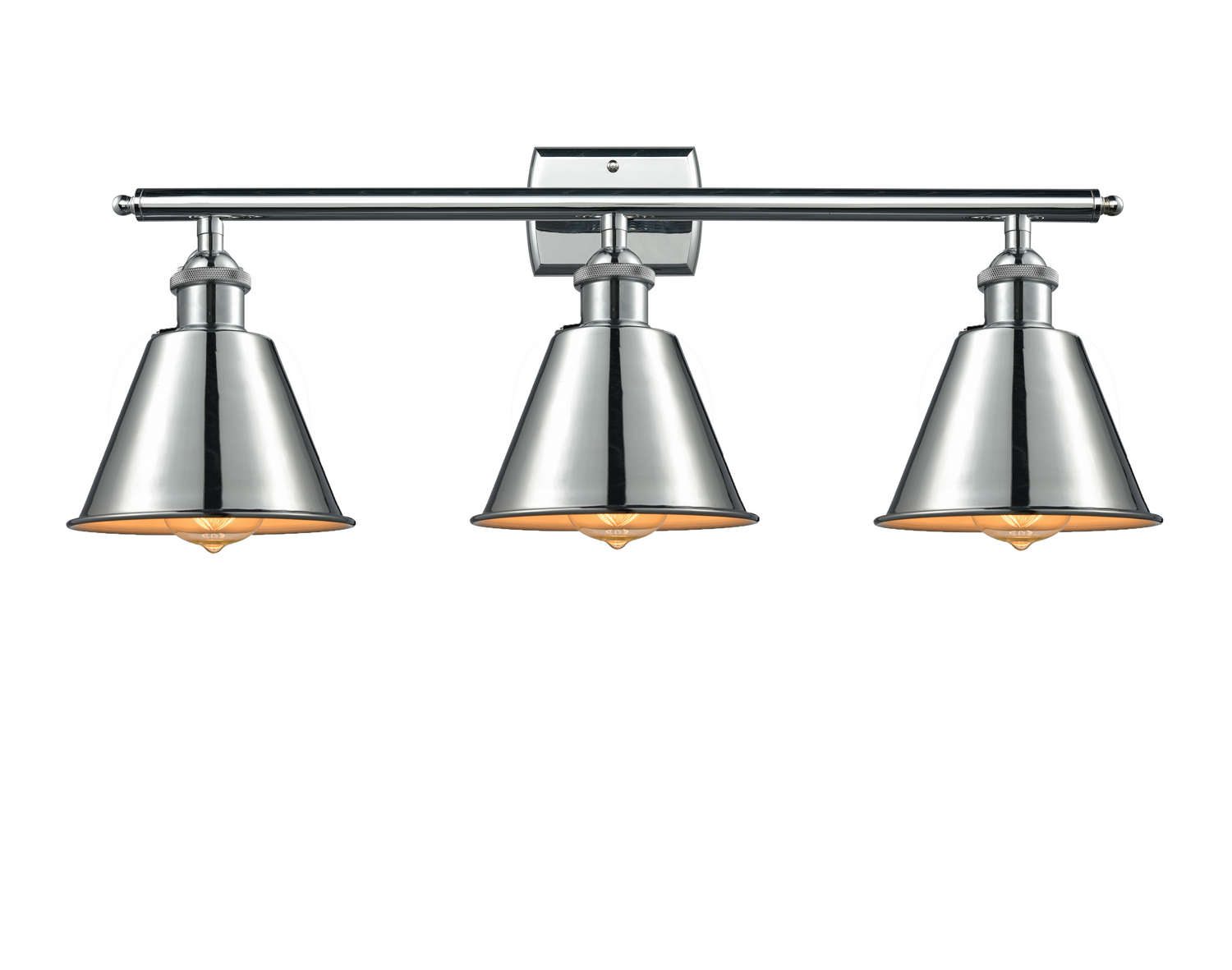 Three Light Bath Vanity by Innovations - Ballston Collection, Polished Chrome Finish - 516-3W-PC-M8